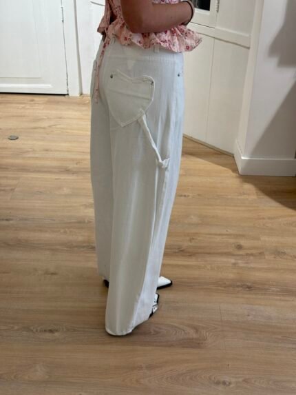 Heart balloon jeans - wit