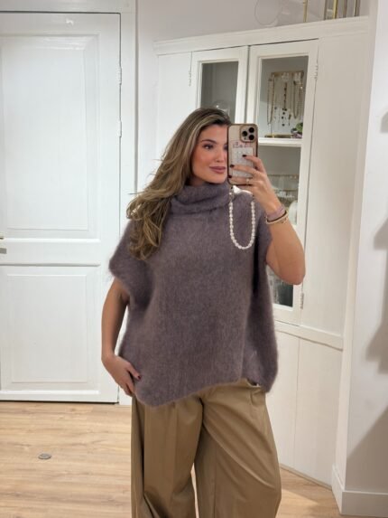 Mohair trui mouwloos - 3 kleuren