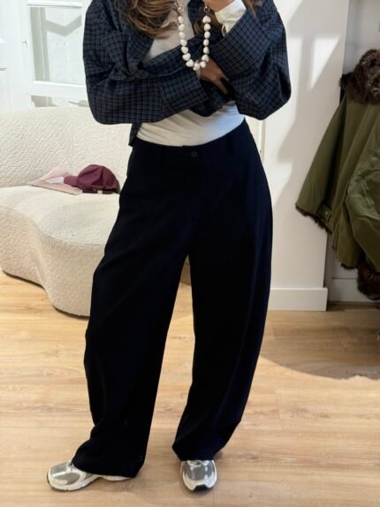 Navy pantalon balloon